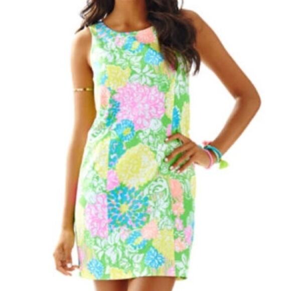 $178 Lilly Pulitzer Colorful Cathy Shift Mini Dress 00 Preppy Resortwear Beach - Picture 3 of 8
